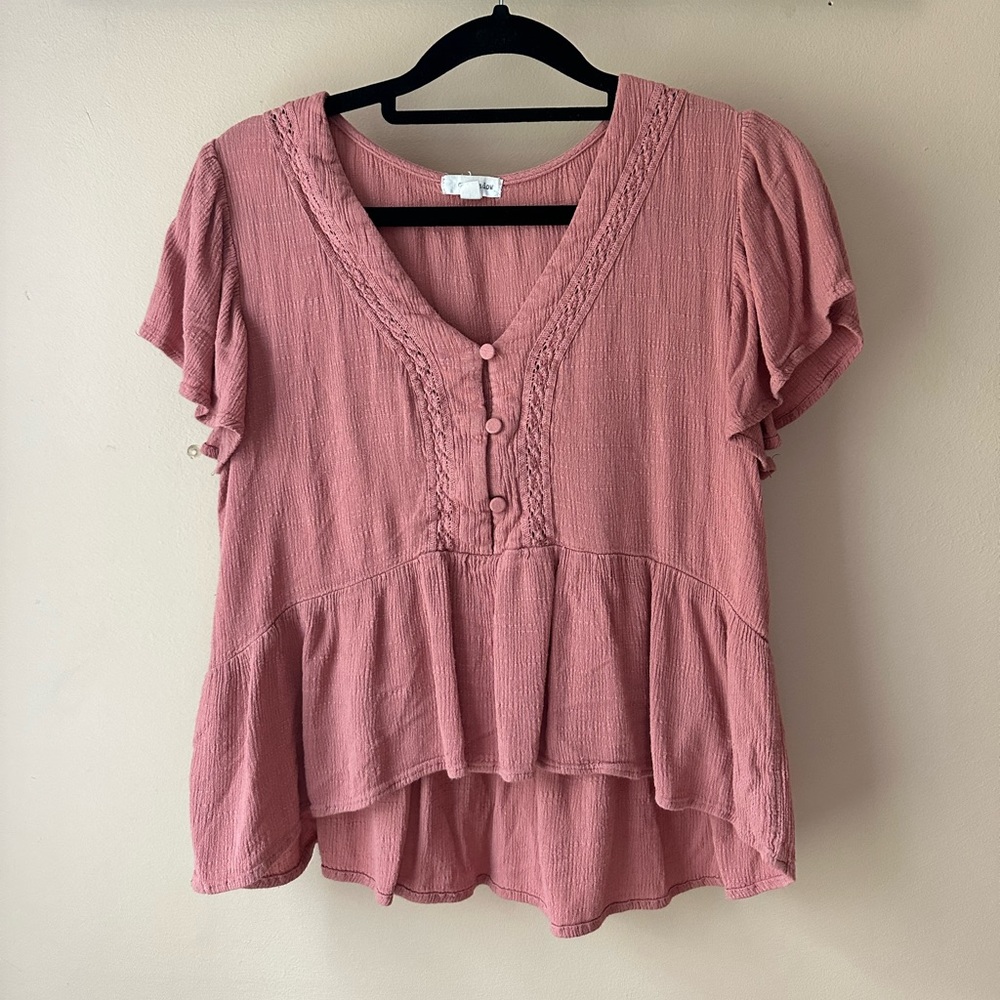 Pink flowy T-shirt
